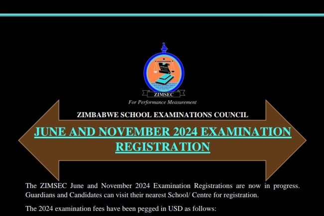 Zimsec release fees and due dates for June and November exams